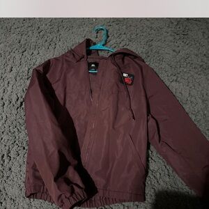 Obey Burgundy Jacket with Unique Patch